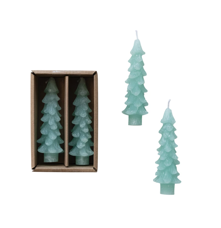 Creative Co-Op Mini  Tree Shaped Taper Candles