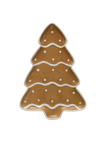 Creative Co-Op Hand-Painted Ceramic Gingerbread Tree