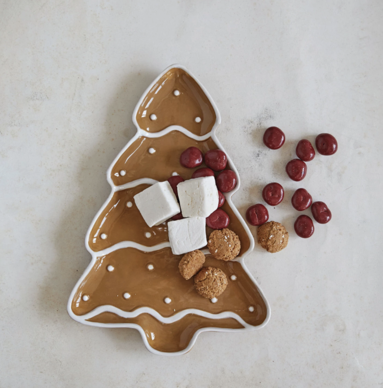 Creative Co-Op Hand-Painted Ceramic Gingerbread Tree