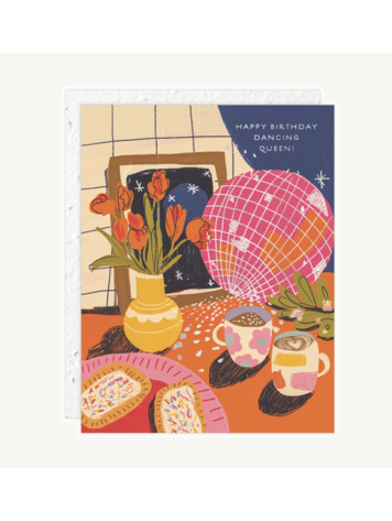 Seedlings Disco Birthday Card