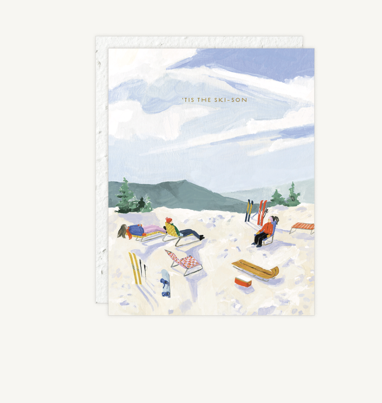 Seedlings Skiers - Holiday Card