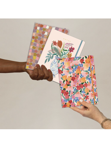 Seedlings White Vase Floral  Trio Notebook Set