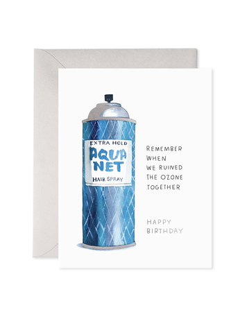 E. Frances Paper Studio Aquanet Bday