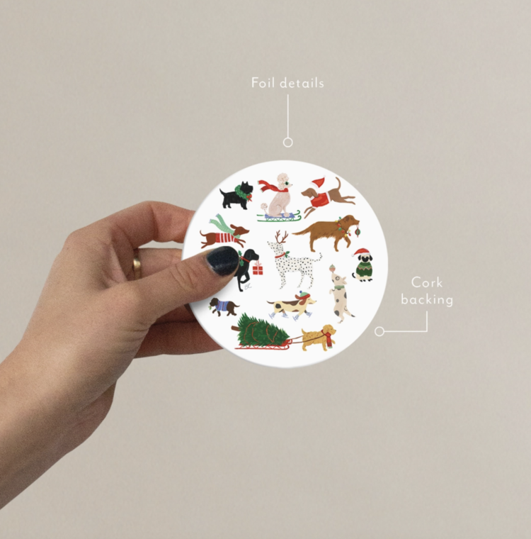 Seedlings 12 Dogs of Christmas  Coaster