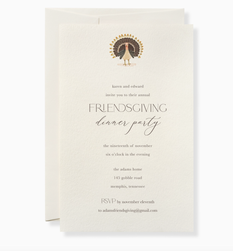 Karen Adams Designs Gobble Invitations set of 10