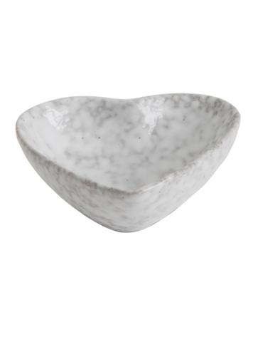 Creative Co-Op Stoneware Heart Dish