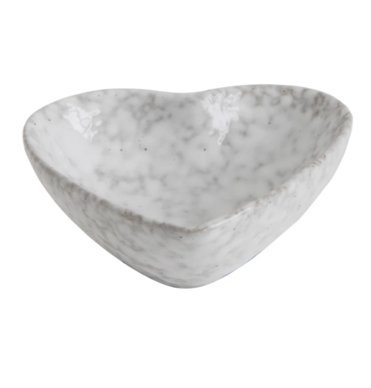 Creative Co-Op Stoneware Heart Dish