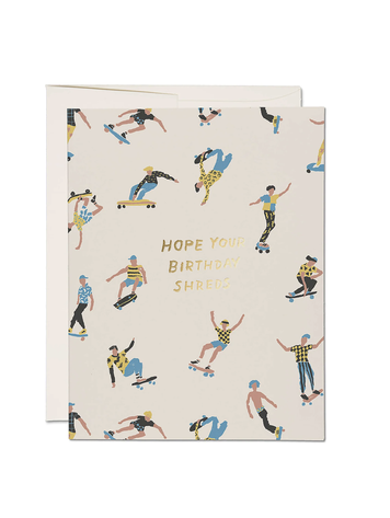 Red Cap Cards Shreds birthday