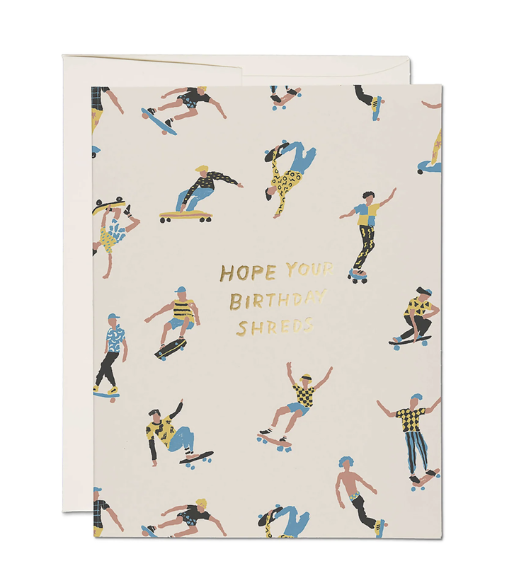 Red Cap Cards Shreds birthday