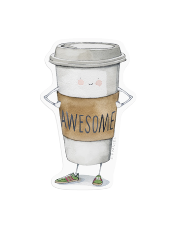 E. Frances Paper Studio Awesome Coffee Sticker