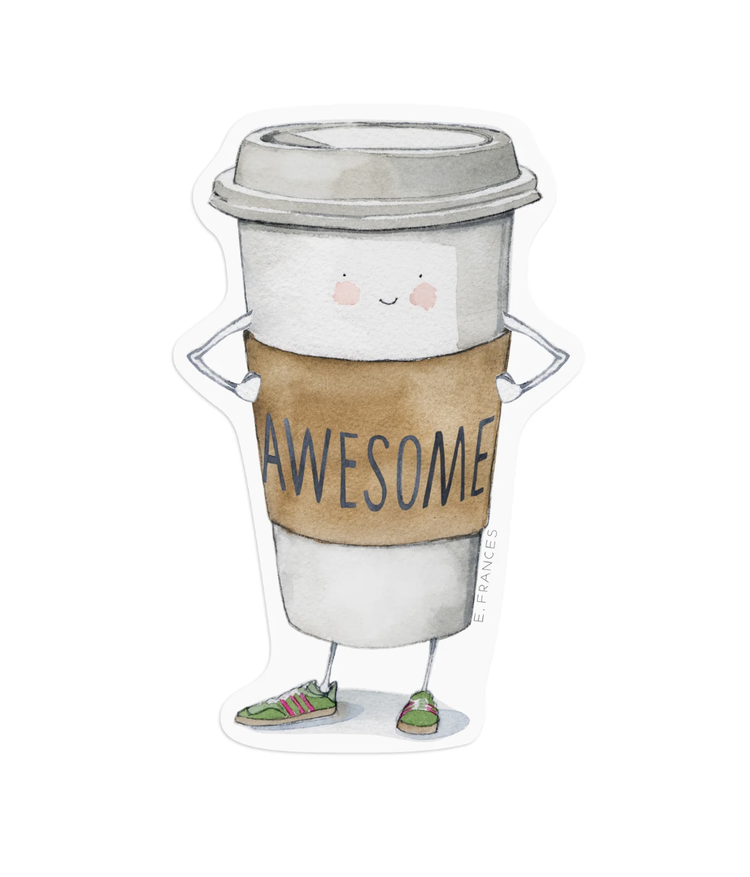 E. Frances Paper Studio Awesome Coffee Sticker