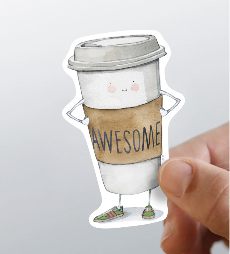 E. Frances Paper Studio Awesome Coffee Sticker