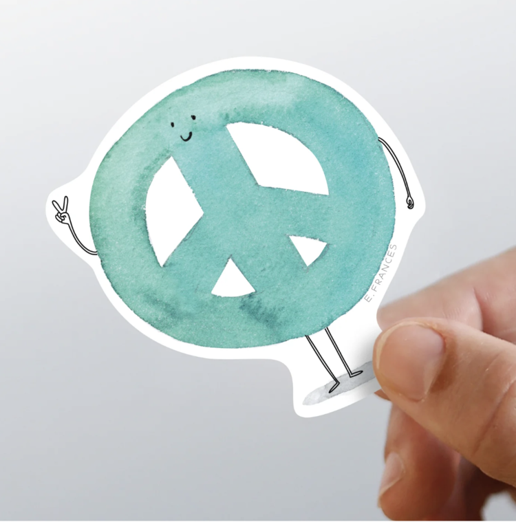 E. Frances Paper Studio Peace Out Sticker