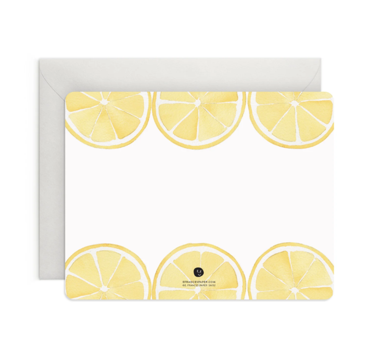 E. Frances Paper Studio Lemon Flat Note Set