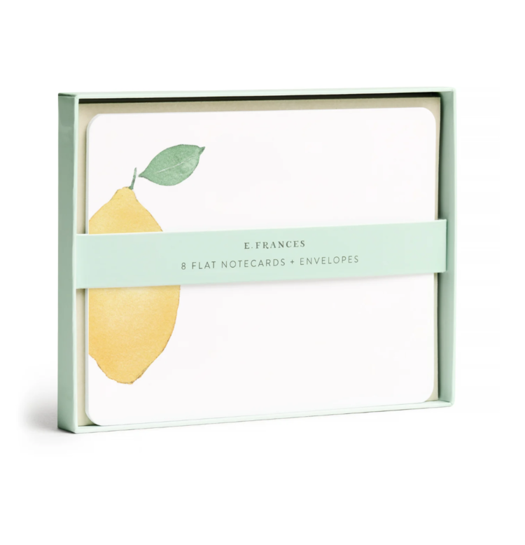 E. Frances Paper Studio Lemon Flat Note Set