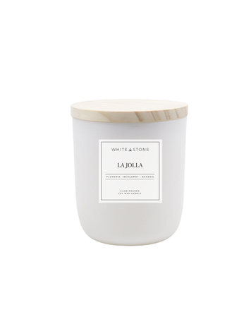 White Stone Candles La Jolla White 14oz