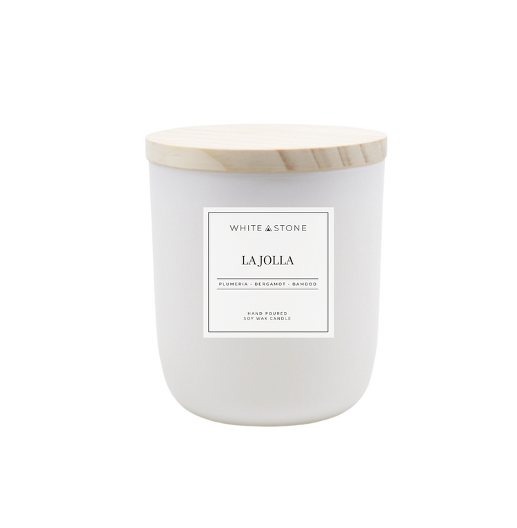 White Stone Candles La Jolla White 17oz
