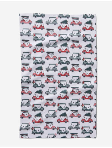 Geometry Holiday Golf Tea Towel