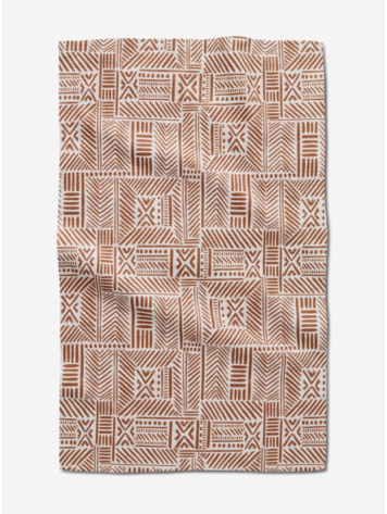Geometry Mud Cloth Natural Tea Towel