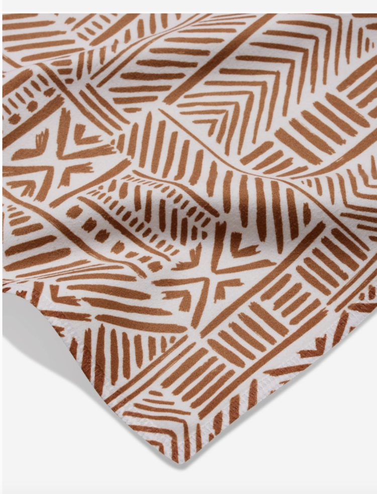 Geometry Mud Cloth Natural Dinner Napkin Set