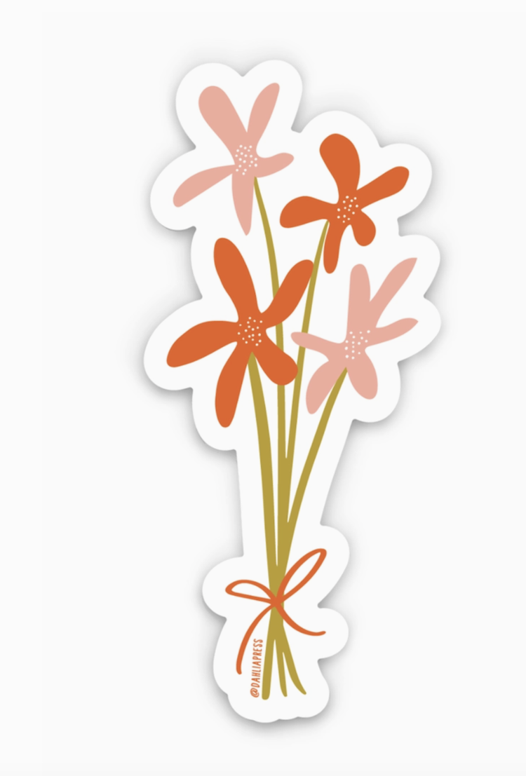 Dahlia Press Bunches Sticker