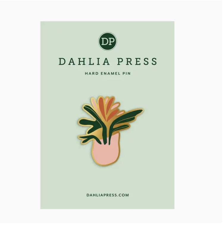 Dahlia Press Plant 1 Enamel Pin