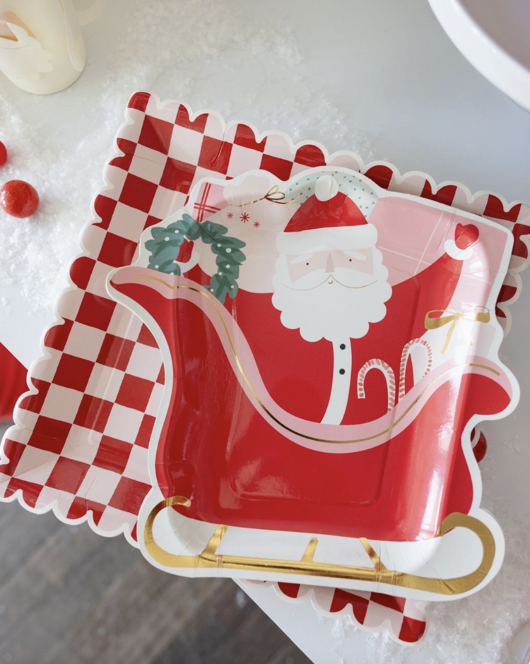 My Mind's Eye Santa's Sleigh Shaped Paper Plates