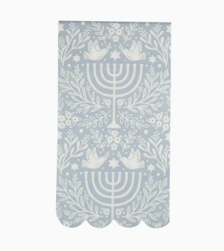 My Mind's Eye Floral Menorah Dinner Napkin