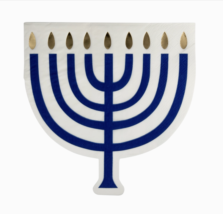 My Mind's Eye Shaped Menorah Luncheon Napkin