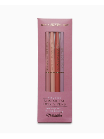 Designworks Ink Motivation Twisty Slim Metal Pen Set