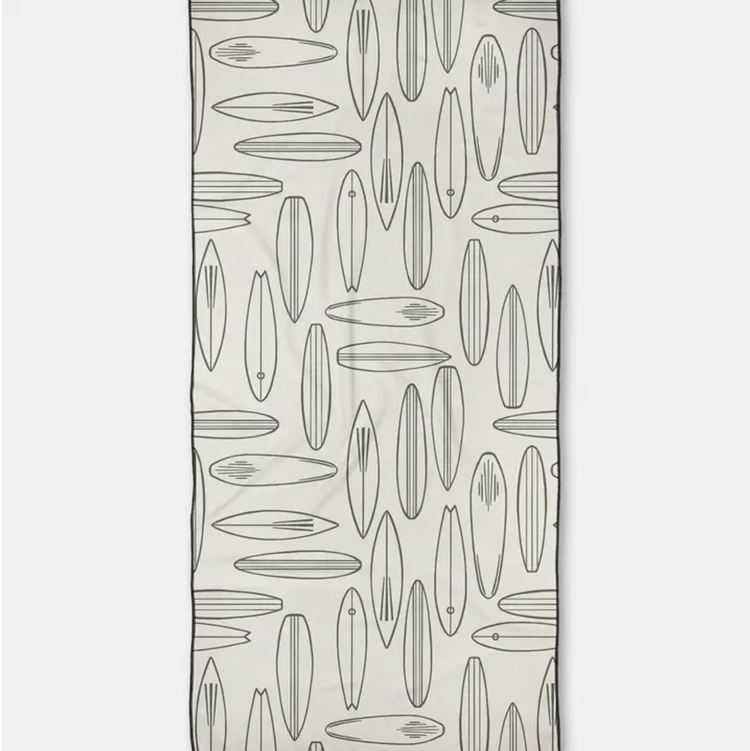 Geometry Cream Summer Surfing Beach Towel