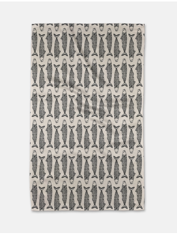 Geometry Fish Friends Tea Towel