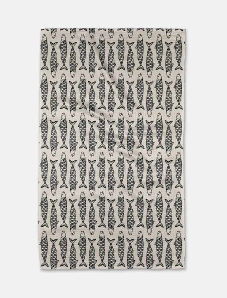 Geometry Fish Friends Tea Towel