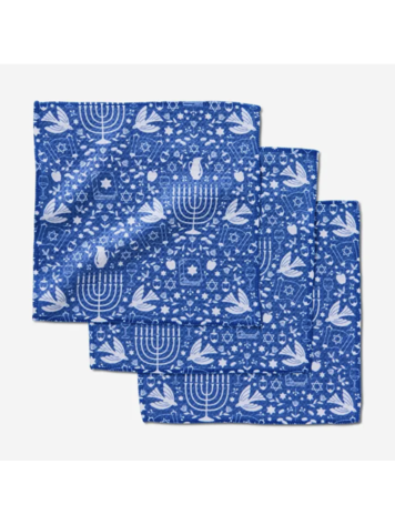 Geometry Hanukkah Sameach Dishcloth Set