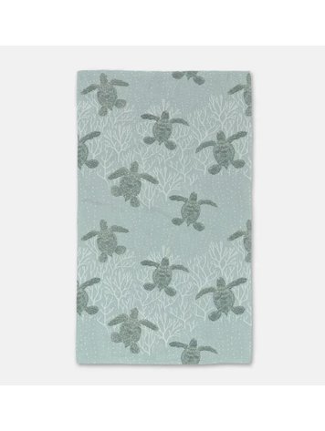 Geometry Sea Turtles Luxe Hand Towel