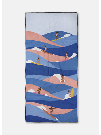 Geometry Surfers Beach Towel