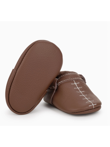 BirdRock Baby Touchdown Genuine Leather Baby Moccasins