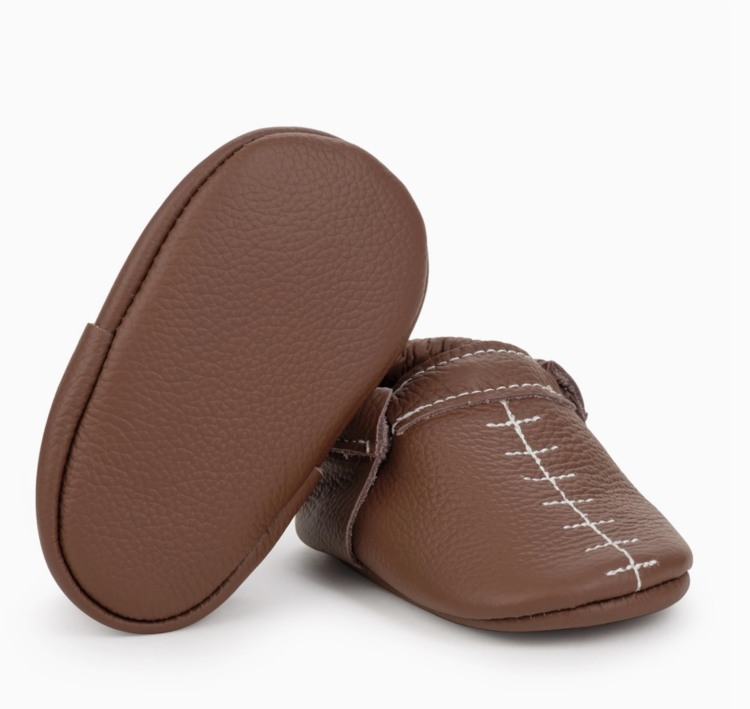 BirdRock Baby Touchdown Genuine Leather Baby Moccasins