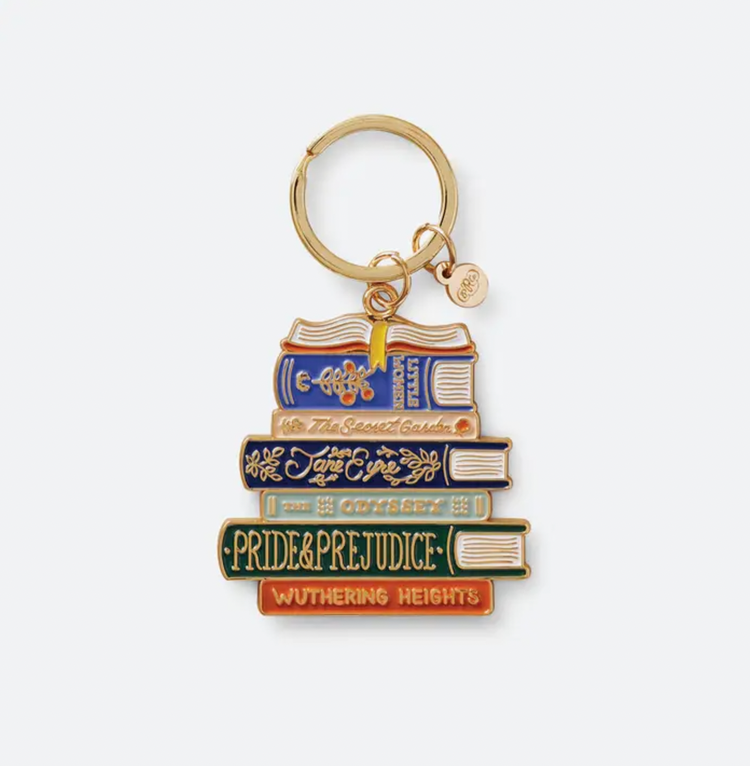 Rifle Paper Co. Book Club Enamel Keychain