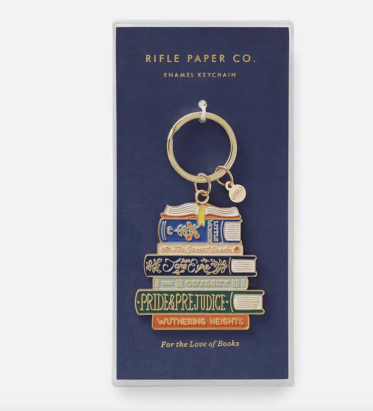 Rifle Paper Co. Book Club Enamel Keychain