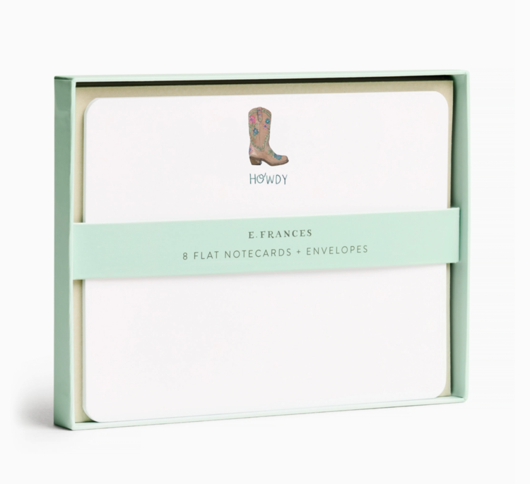 E. Frances Paper Studio Cowboy Boot Flat Notes