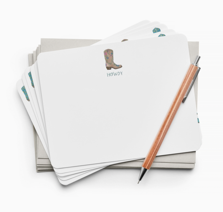 E. Frances Paper Studio Cowboy Boot Flat Notes