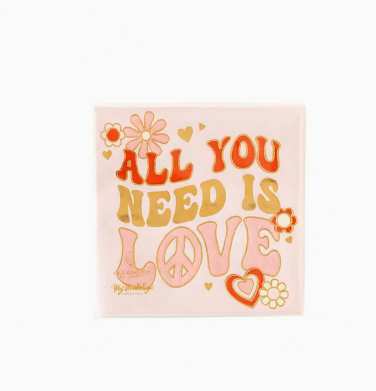 My Mind's Eye All You Need Is Love Napkin
