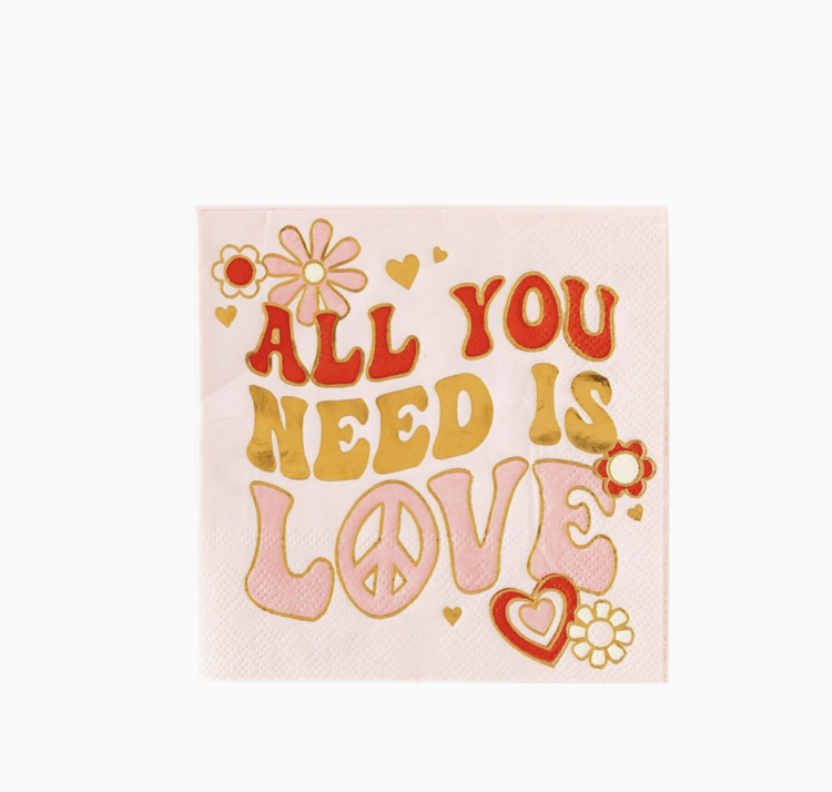 My Mind's Eye All You Need Is Love Napkin
