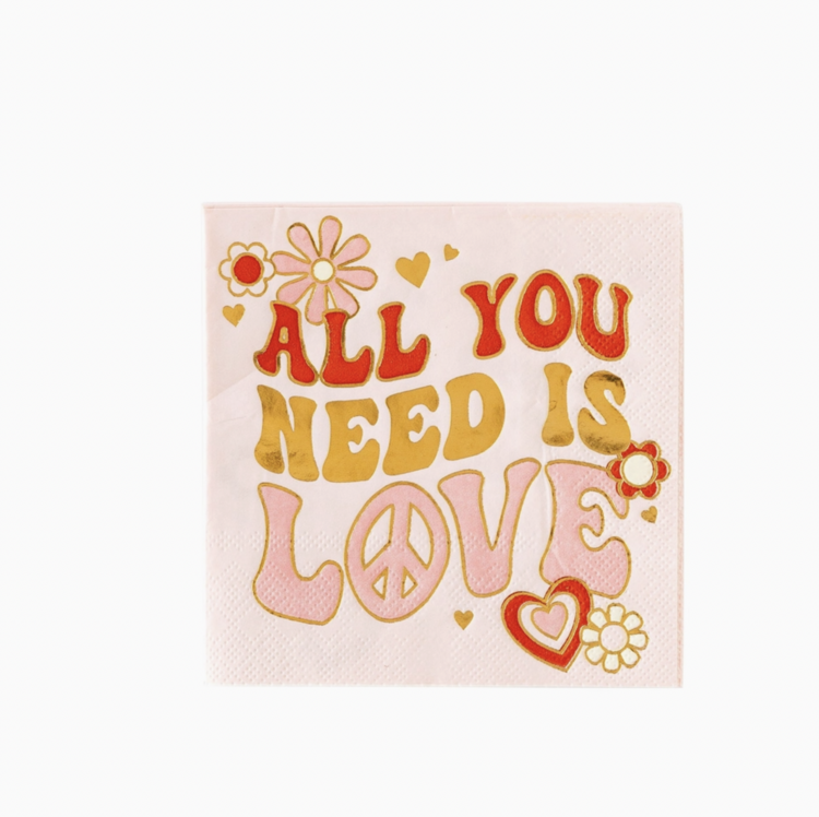 My Mind's Eye All You Need Is Love Napkin