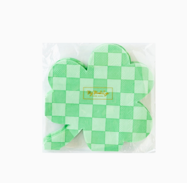 My Mind's Eye Checkered Shamrock Paper Napkin