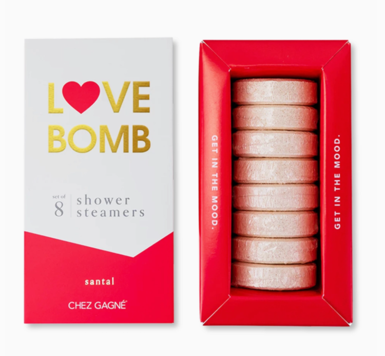 Chez Gagne Letterpress Love Bomb Shower Steamers