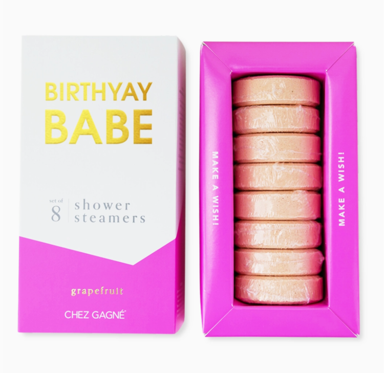 Chez Gagne Letterpress Birthyay Babe Shower Steamers