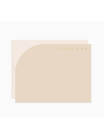 Missive Curve Thank You NoteSet, Neutral