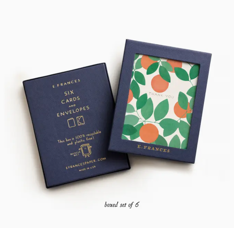 E. Frances Paper Studio Orange Grove Thank You Box Set